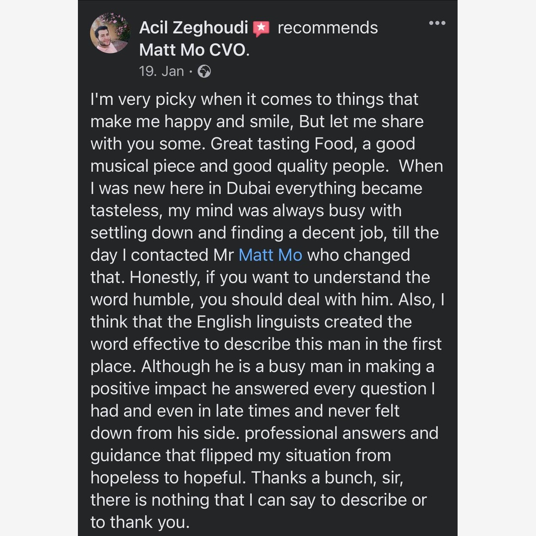 Acil Zeghoudi recommends Matt Mo